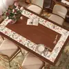 Mantel de Mesa de Comedor de Gama Alta Estilo Americano de Lujo Ligero, Impermeable, Resistente al Aceite, Resistente al Calor, Lavable, Mantel para Mesa de Café, Mantel Protector para Mesa de Comedor