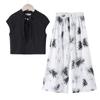Conjunto Nuevo de Estilo Chino Nacional para Niñas, Conjunto de Dos Piezas de Pantalones Largos con Pintura a Tinta, Verano 2026, Conjunto Completo de Ropa para Niños Grandes