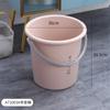 Cubo de plástico para dormitorio de estudiantes al por mayor, cubo de lavandería portátil para el hogar, cubo de baño engrosado, cubo redondo, cubo de almacenamiento de gran capacidad