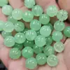 Fruta Verde Abóbora Contas Jade Contas Soltas Cristal de Gelo Verde Quartzo Pedra de Jade Melão da Sorte Contas Redondas Acessórios para Joias Contas de Jade Feitas à Mão