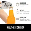Abridor de latas multifuncional de aço inoxidável transfronteiriço, abridor de garrafas de cerveja, abridor de latas com cabo de madeira, abridor de garrafas, utensílio de cozinha