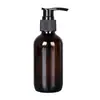 Frasco Boston Marrom 30ml Frasco de Vidro Transparente para Loção Cosmética 60ml Frasco de Vidro 120ml Vidro Atacado