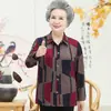 Ropa de Primavera para Mujeres de Mediana Edad y Mayores, Camisa de Abuela, Top de Manga Larga para Mamá de 60-70 Años, Chaqueta Delgada para Abuela de 80 Años