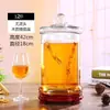 Contenedor de vidrio sin plomo engrosado de 5 kg para elaboración de vino con grifo, botella de ginseng, tarro de vino para uso doméstico