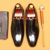 Zapatos de Cuero de Estilo Británico Business Casual para Hombre, Piel de Vaca Genuina de Primera Capa, Charol, Zapatos Formales Slip-On Brillantes, Venta al por Mayor, Venta Caliente Transfronteriza