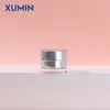 En Stock Xumin Cosmetics Tarro de Crema de Doble Capa 30g Botella Dispensadora de Crema Facial con Tapa de Hombro Alta 50g Botella de Crema Ps Blanco Mate