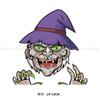Pegatinas de fantasmas de terror para coches, pegatinas de parachoques de películas de terror, pegatinas divertidas de Halloween, esqueleto de terror para Halloween