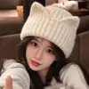 Gorro de Invierno Cálido Estilo Perezoso para Mujer, Gorro de Punto Oversize que Hace que la Cara Parezca Más Pequeña, Ajuste Holgado, Protege los Oídos