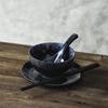 Conjunto de Louça para Uma Pessoa, Combinação de Tigela e Prato de Cerâmica Estilo Japonês, Tigela e Hashis para Refeição Individual para Uso em Casa e Restaurante