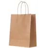 Sacolas de Papel Kraft Personalizadas, Impressão de Logo, Cor Sólida, Alta Qualidade, Sacolas de Presente Espessadas, Sacolas de Compras para Lembrancinhas, Atacado