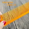Pente de madeira elétrico antiestático pente de cabelo para cabeleireiro placa resistente ao calor pente de polegada baquelite cauda pontuda pente profissional para cabeleireiro cabelo masculino pente reto