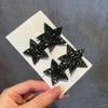 Flash Diamond Five-pointed Star Hairpin Franja Lateral Clipe Quebrado Hairpin Cyber Celebrity Tamanho Grande Bb Clip Top Clip Estrela do Mar Clip Headwear