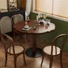 Mesa de negociación retro usada mesa de comedor redonda para el hogar mesa redonda pequeña para balcón mesa de centro hotel mesa pequeña de madera maciza