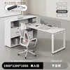 Mesa de Escritório Simples Moderna para 4/6 Pessoas Estação de Trabalho Criativa Branca Conjunto de Mesa e Cadeira Financeira para Funcionários