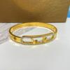 Pulsera de Acero de Titanio Forma C Diamante con Letra Nicho Simple Combinable Venta Caliente