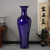 Cerámica de Jingdezhen Rojo Chino Florero Grande de Pie Adornos Sala de Estar Entrada Oficina Decoración Grande Extra Grande
