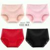 Ropa interior de algodón puro de talle medio para mujer, cómodos y transpirables shorts triangulares de encaje 7A antibacterianos de color puro nude sin costuras para mujer