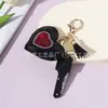 Novo Chaveiro de Veludo Coreano Coração Faca Pingente Diamante Amor Borla Pendurar na Bolsa Presentes para Meninas