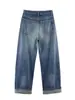 Comercio Exterior Transfronterizo Venta al por Mayor en Stock Ropa Europea y Americana para Mujer Primavera 2026 Nuevo Jeans de Cintura Media Sueltos Rasgados