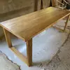 Mesa de Tablón Grande de Madera de Olmo Viejo Madera Maciza Madera Cruda Mesa Larga Mesa de Comedor Rectangular Mesa de Café Mesa de Conferencias Escritorio para Hogar de B&B