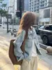 Popular na Internet Estilo Europeu Algodão Lavado Vintage Jaqueta Jeans Feminina Primavera e Outono Novo Estilo Coreano Solta Manga Longa Curta Camisa