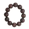 Pulsera de Talla en Madera de Ébano con Patrón de Ganoderma, Tamaño 20mm*12 Piezas, Joyería de Madera para Hombres y Mujeres, Venta al por Mayor desde el Fabricante