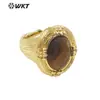 WT-R486 estilo retro palacio europeo gema de color redonda amatista lapislázuli venta caliente joyería para hombres y mujeres anillo