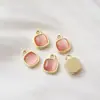 Colgante cuadrado pequeño electrochapado europeo y americano transfronterizo con ojo de gato grande multicolor, exquisito accesorio de joyería para collares de bricolaje