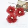 Materiais para Flores de Organza DIY, Acessórios Florais Semi-Acabados, Flores de Chiffon de 6cm, Decorações para Sapatos e Chapéus, Presilhas de Cabelo, Acessórios para Roupas e Vestuário