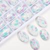 Nuevos huevos de paloma turquesa 13*18mm fondo plano denier accesorios de joyería paquete hilo de diamante cuentas accesorios taladro para uñas pintadas