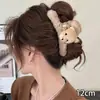 Pinza para el Cabello de Borla de Tamaño Mediano con Acabado de Alta Gama, Pinza de Tiburón con Lazo, Pasador Melard para Media Recogida, Accesorio para el Cabello para Mujer