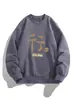 Sudadera Redonda de Moda para Hombre Nueva Colección Primavera y Otoño 2025 Estilo Americano Holgada Estilo Hong Kong Casual Versátil Sudadera para Hombre
