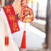 [Qian Li] Colgante de bolsita del zodiaco con bordado de animal en el cuello, accesorios Hanfu, monedero, venta al por mayor