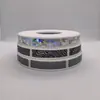1000 piezas/rollo 0.8*4cm Rayas de Pegatina Rasca Zebra/Láser/Gris para Telecomunicaciones/Recarga/Cupón/Tarjeta de Regalo Pegatina de Etiqueta Rasca Bonus