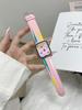 Correa de Reloj de Mezclilla Pintada a Mano de Colores Adecuada para Applewatch iWatch 12ª Generación 11/10