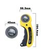 Cuchillo Rodillo 45mm Cuchillo para Cortar Cuero con Cuchilla Cortador de Rodillo para Cortar Tela y Papel