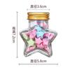 Venta al por mayor de fábrica estrella de cinco puntas de vidrio botella de deseos estrella de la suerte botella con forma de corazón estrella de cinco puntas tamaño botella estrella