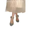 Zapatos principales de boda, zapatos de novia, tacones altos, zapatos de moño, tacones de aguja para mujer, sandalias de tacón alto estilo nuevo 2026, negros