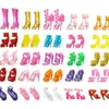 Pacote Misto de 40 Pares de Sapatos Acessórios para Vestir Bonecas, Saltos Altos, 120g Bonecas para Brincadeiras de Faz de Conta para Meninas