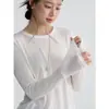 Camiseta de Manga Larga con Cuello Redondo de Gama Media GemingDesigned, Nueva para Otoño, Estilo Coreano para Viajar, Mujer S2081F