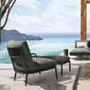 Sofá Pequeno Nórdico Casual Varanda Preguiçoso Deitado Rattan Cadeira Criativa Mesa e Cadeira Mesa de Café Simples Conjunto de Três Peças Pátio