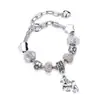 Pulseira Unicórnio de Cristal Colorido Desenho Animado Europeu e Americano Joias de Miçangas DIY Joias de Miçangas de Comprimento Ajustável para Crianças Venda por Atacado