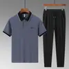 Traje Deportivo de Verano Casual Holgado de Manga Corta y Pantalones Cortos para Hombres de Mediana Edad y Mayores Beijianglang