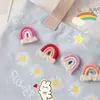 Accesorios Colgantes Arcoíris Siete Colores Estilo Escandinavo DIY Colgantes Decorativos Tejidos con Cuerda de Algodón Hechos a Mano Accesorios Pequeños para Joyería