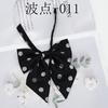 Corbata de Lazo Lunares Biselada Estilo Coreano Estilo Preppy Niñas Cuello de Plumas Flor Uniforme Uniforme Escolar Traje de Marinero Uniforme Jk Corbata de Lazo