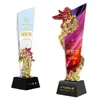 Trofeo de Cristal de Resina Colorido para el Año del Caballo, Premio para la Película Caballo Negro, Premio Caballo de Oro, Grabado de Caballo del Zodiaco de Alta Gama para Reuniones Anuales Corporativas