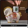 Adorno de Mascota de Té para Enriquecerse Rápidamente, Caballo Tang Giratorio Coleccionable, Decoración de Mesa de Té Estilo Chino que Atrae la Fortuna, Accesorios para Juego de Té