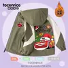 Roupas Novas Capuz Infantil Relâmpago McQueen Estampa de Corrida de Natal Top Masculino Outono Inverno Com Pelúcia