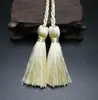 Cortina Vertical de Seda de Hielo de 54 cm con Borla Doble y Cordón de Ajuste Borla de Poliéster