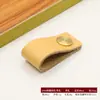 Manija de Cuero de Cobre Puro para Puerta de Mueble Gabinete Manija de Cajón de Armario Moderna Nórdica Manija Pequeña de Latón con Cuero de un Solo Agujero